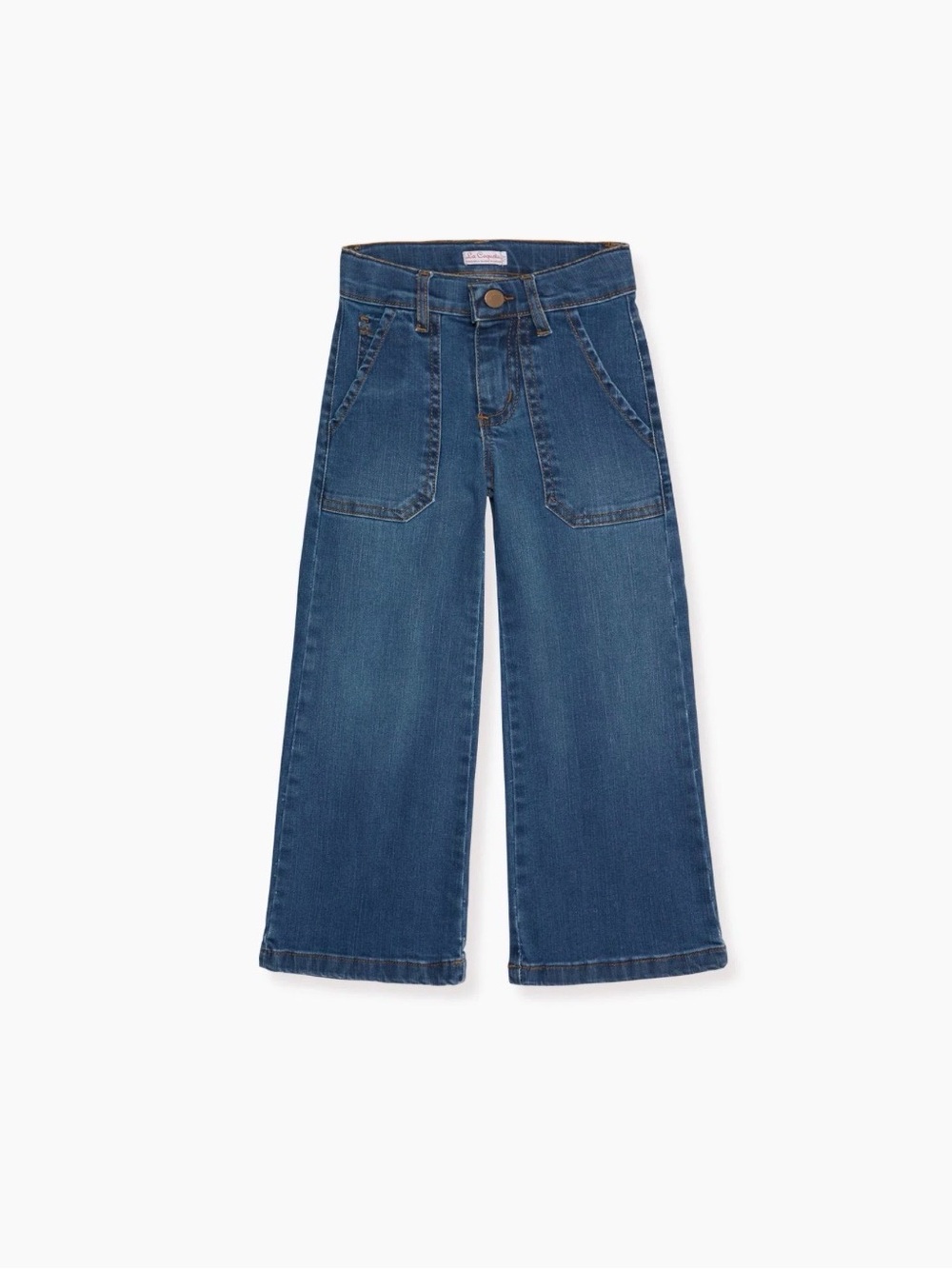 La Coqueta Blue Denim Enola Girl Wide Leg Jeans Sz 5y